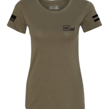 GLK AP96367 GLOCK GIRL FLAG TEE S   GRN