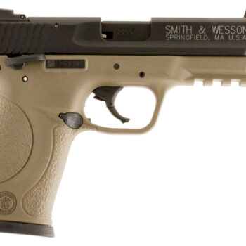 Smith & Wesson 10242 M&P  Compact Frame 22 LR 10+1 3.60" Black Steel Threaded Barrel & Serrated Slide, Flat Dark Earth Cerakote Polymer Frame w/Picatinny Rail, Ambidextrous