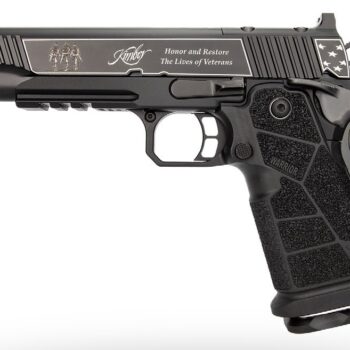 Kimber Mfg, Inc 3700895 DS Warrior Boot Campaign 9mm Luger 20+1 5" Matte Stainless Deep Crown Barrel, KimPro Black Engraved/Optic Cut/Serrated Slide, Black Stainless Steel Frame w/Beavertail & Picatin