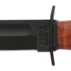 Ka-Bar 1250 Short USMC 5.25" Fixed Clip Point Plain Black 1095 Cro-Van Blade, Brown Leather Handle, Includes Sheath 1 20695 2