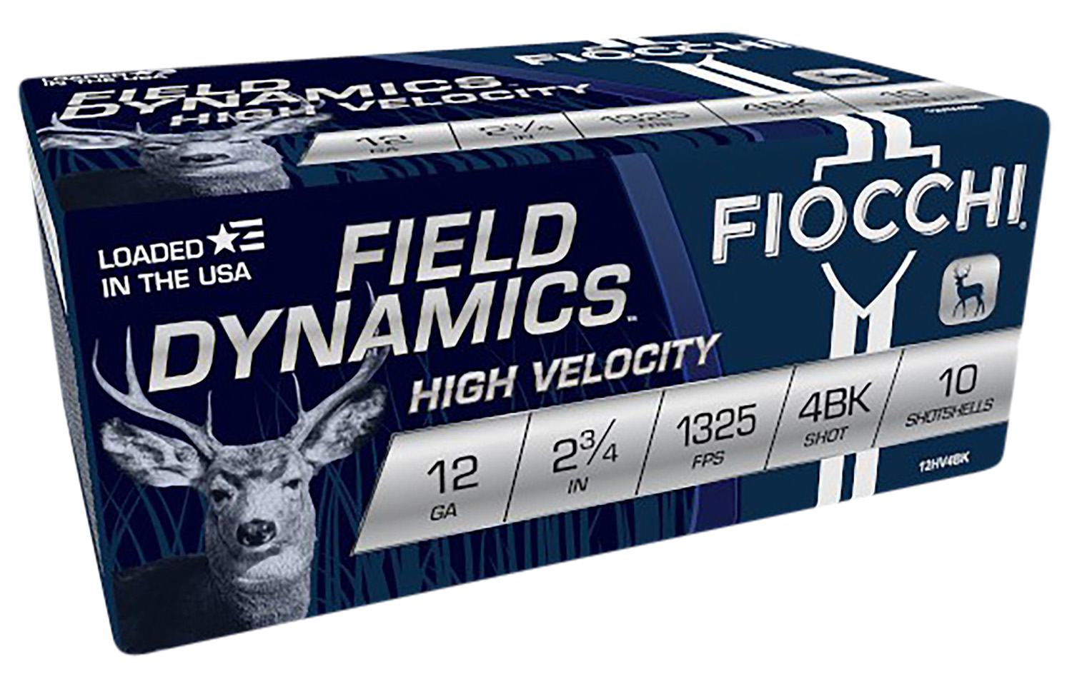 Fiocchi 12HV4BK Field Dynamics High Velocity 12Gauge 2.75" 27Pellets 4Buck Shot 10 Per Box/25 Case 3 Fiocchi 12HV4BK Field Dynamics High Velocity 12Gauge 2.75" 27Pellets 4Buck Shot 10 Per Box/25 Case