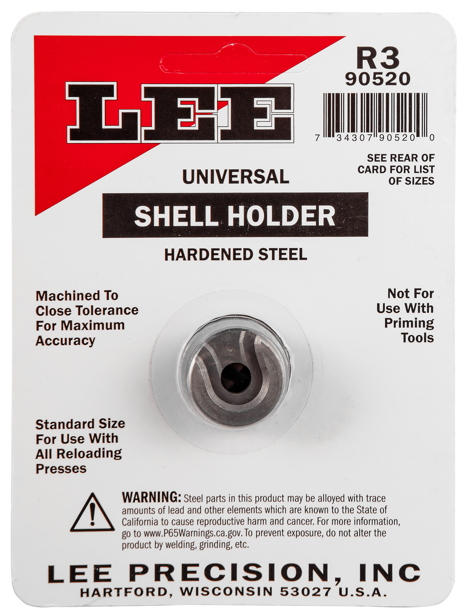 Lee Precision 90004 Shell Holder Universal #19R 9mm Luger / 38 ACP / 40 S&W 3 Lee Precision 90004 Shell Holder Universal #19R 9mm Luger / 38 ACP / 40 S&W