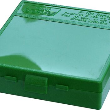 MTM Case-Gard P100910 Ammo Box Flip-Top Multi Caliber Green Polypropylene 100rd