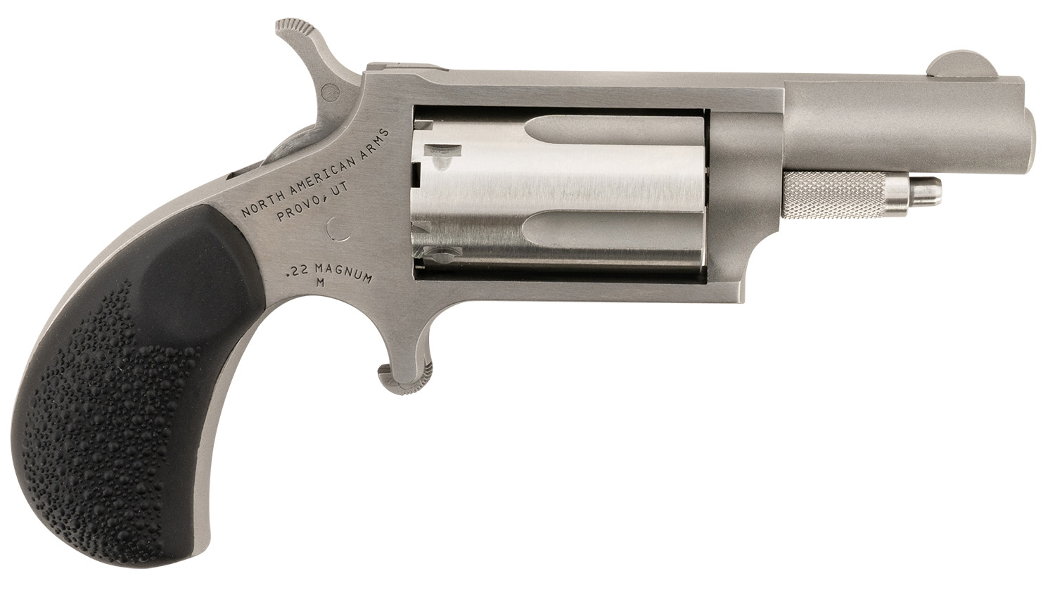 North American Arms 22MGRCHSS Mini-Revolver Carry Combo Sports South Exclusive 22 WMR 5 Shot 1.63" Stainless Steel Barrel, Frame & Cylinder, Black Rubber Grip, Exposed Hammer, Side Carry Holster 3 North American Arms 22MGRCHSS Mini-Revolver Carry Combo Sports South Exclusive 22 WMR 5 Shot 1.63" Stainless Steel Barrel, Frame & Cylinder, Black Rubber Grip, Exposed Hammer, Side Carry Holster