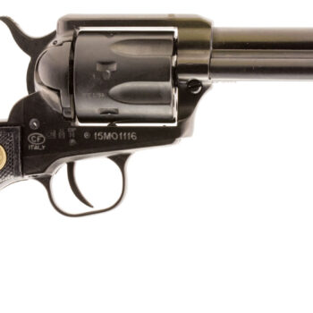 Chiappa Firearms 340250 SAA 1873  Medium Frame 22 LR 6 Shot, 4.75" Blued Steel Barrel, Cylinder & Frame, Black Plastic Grip, Exposed Hammer