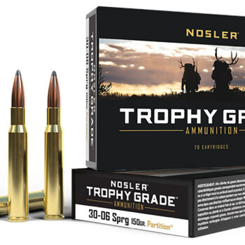 Nosler 60055 Trophy Grade  30-06Springfield 150gr Nosler Spitzer Partition 20 Per Box/10 Case