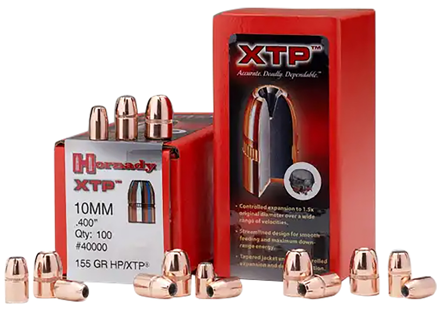 Hornady 40060 XTP 10mm Auto .400 200 gr Hollow Point XTP 100 Per Box/ 15 Case 3 Hornady 40060 XTP 10mm Auto .400 200 gr Hollow Point XTP 100 Per Box/ 15 Case