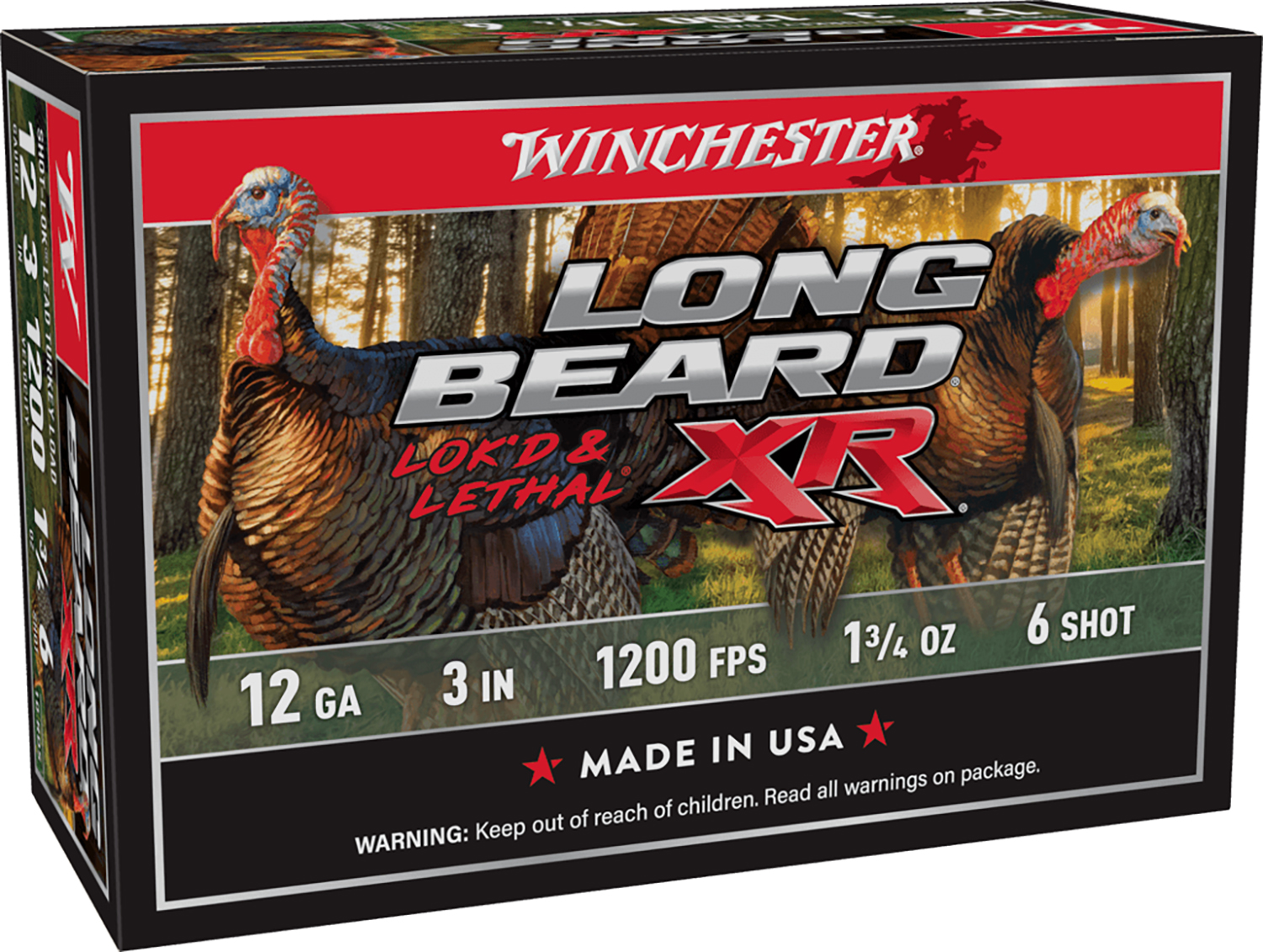 Winchester Ammo STLB1236 Long Beard XR Shot-Lok 12Gauge 3" 1 3/4oz 6Shot 10 Per Box/10 Case 3 Winchester Ammo STLB1236 Long Beard XR Shot-Lok 12Gauge 3" 1 3/4oz 6Shot 10 Per Box/10 Case