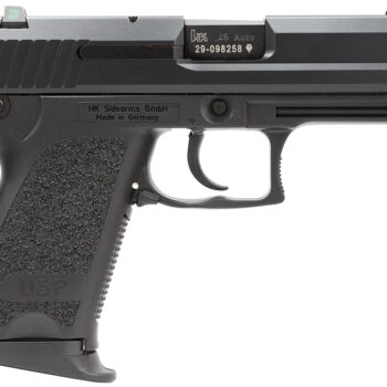 HK 81000343 USP Polymer Frame 45 ACP 8+1 3.78" Polygonal Rifled Barrel, Black Serrated Slide, Black Polymer Frame, Black Polymer Grip, Ambidextrous
