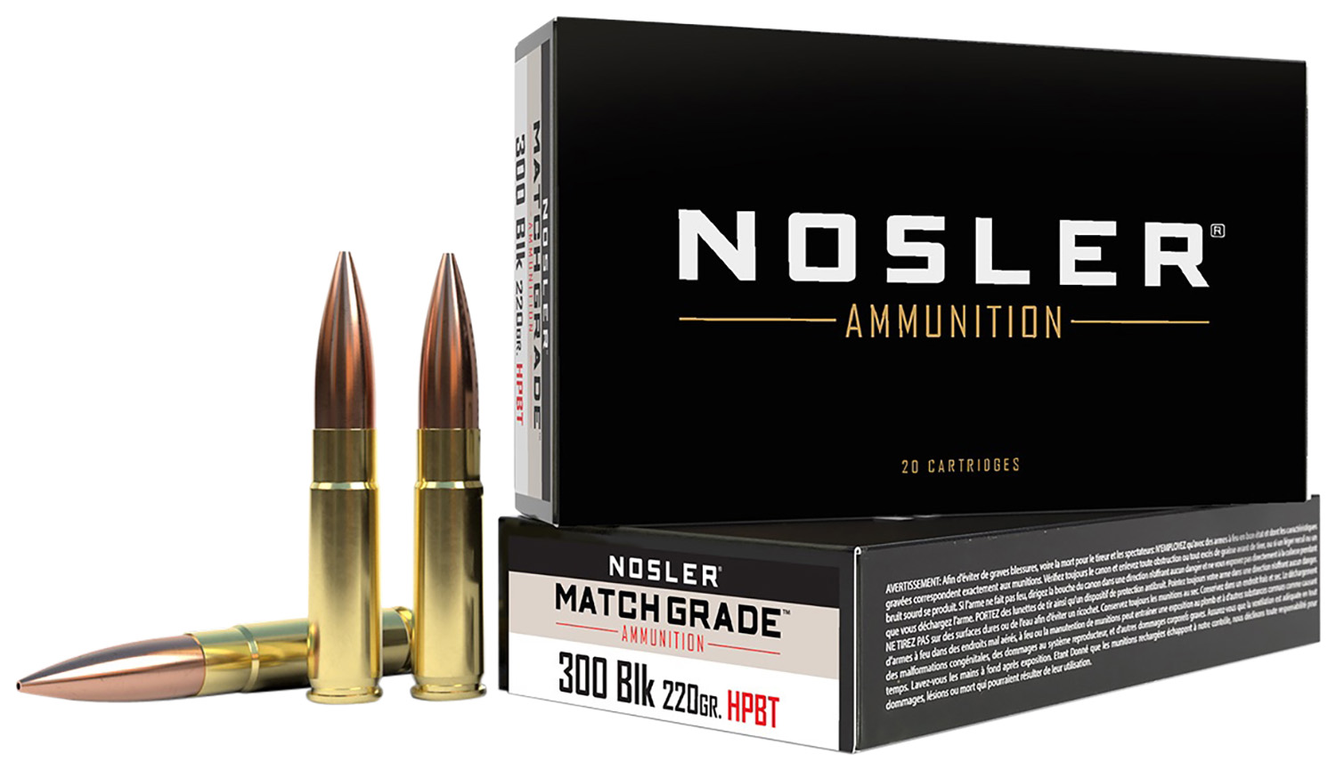 Nosler 51275 Match Grade 300Blackout 220gr Custom Competition Hollow Point Boat Tail 20 Per Box/20 Case 3 Nosler 51275 Match Grade 300Blackout 220gr Custom Competition Hollow Point Boat Tail 20 Per Box/20 Case