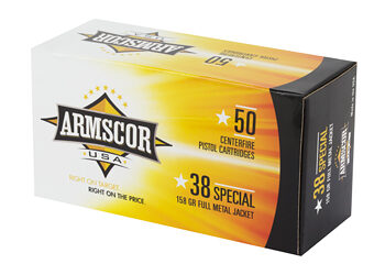 ARMSCOR 38SPL 158GR FMJ 50/1000 8 ARMFAC38 17N 3 3