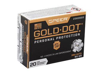 Alternative view of SPR GOLD DOT 380ACP 90GR HP 20/200