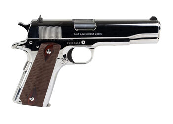 Alternative view of COLT GOVT MODEL 38SUP 5" SS 9RD