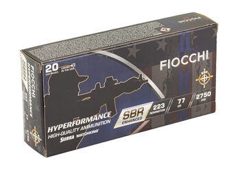 Alternative view of FIOCCHI HYPR SBR 223REM 77GR 20/200