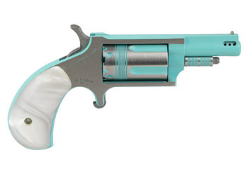 Alternative view of NAA MINI REV IRIS 22WMR 5RD TURQ/SLV