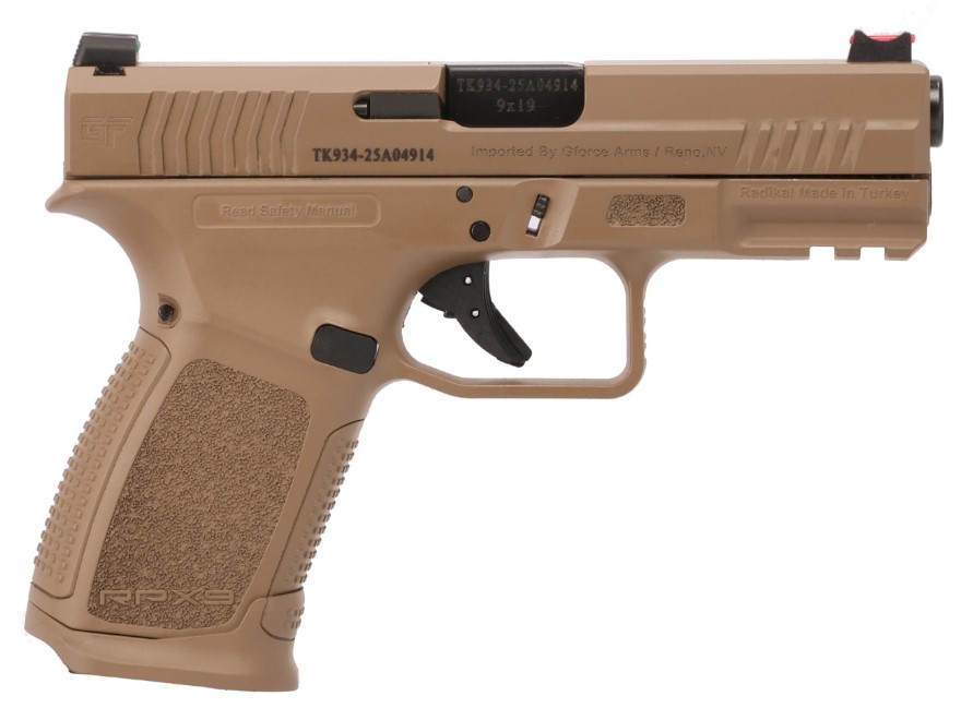 GFORCE ARMS RPX3C9 9MM 4" FDE FULL 15+1 3 GFORCE ARMS RPX3C9 9MM 4" FDE FULL 15+1