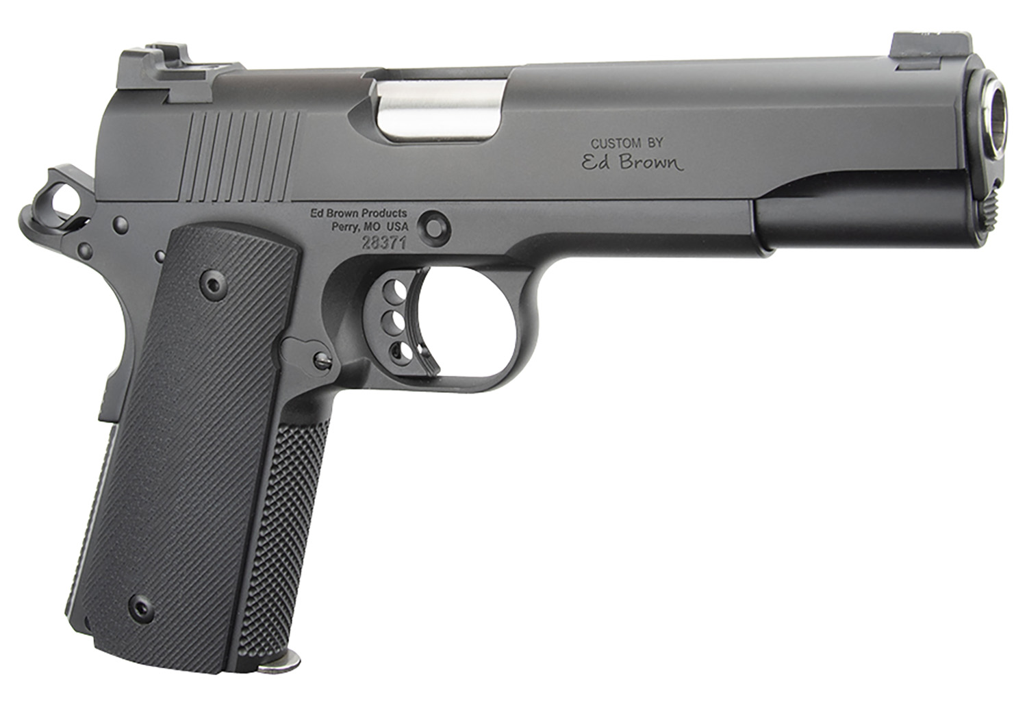 Ed Brown SF18G4 Special Forces Gen4 45 ACP 7+1 5" Stainless Steel Barrel, Stealth Gray Serrated Carbon Steel Slide, Stealth Gray Stainless Steel Frame w/Beavertail, Black VZ Grip, Right Hand 3 Ed Brown SF18G4 Special Forces Gen4 45 ACP 7+1 5" Stainless Steel Barrel, Stealth Gray Serrated Carbon Steel Slide, Stealth Gray Stainless Steel Frame w/Beavertail, Black VZ Grip, Right Hand