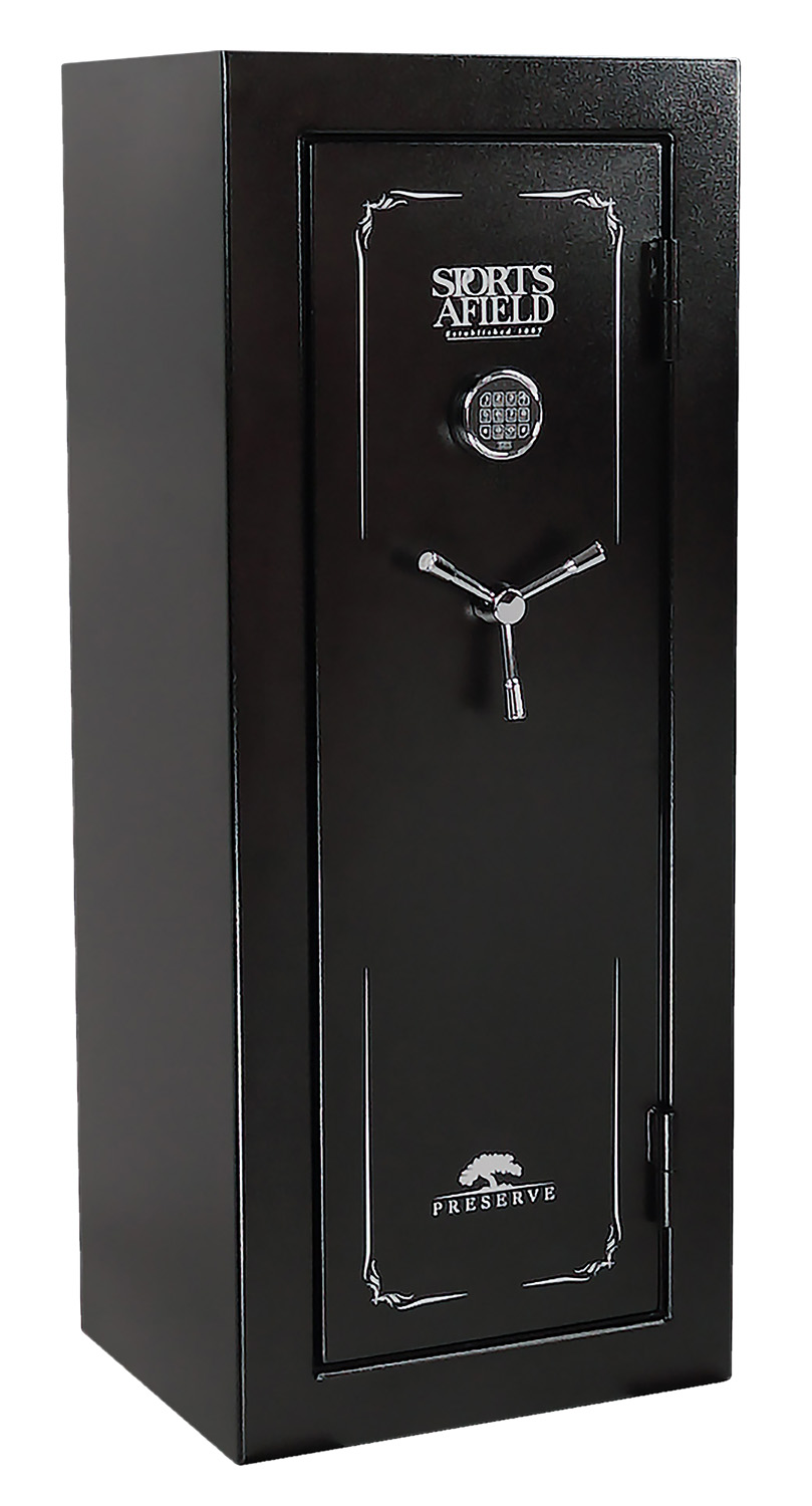 Sports Afield SECSA5924P Preserve SA5924P Electronic Keypad/Key Entry Black Textured Steel Holds 24 + 4 59" H x 24" W x 20" D Fireproof- Yes 3 Sports Afield SECSA5924P Preserve SA5924P Electronic Keypad/Key Entry Black Textured Steel Holds 24 + 4 59" H x 24" W x 20" D Fireproof- Yes