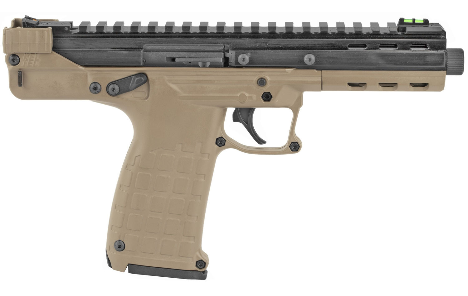 Kel-Tec CP33TAN CP33 22 LR 33+1 5.50" Black Ported/Threaded Barrel, Black Serrated/Optic Ready Slide, Tan Polymer Frame w/M-LOK, Polymer Grip, Ambidextrous 3 Kel-Tec CP33TAN CP33 22 LR 33+1 5.50" Black Ported/Threaded Barrel, Black Serrated/Optic Ready Slide, Tan Polymer Frame w/M-LOK, Polymer Grip, Ambidextrous