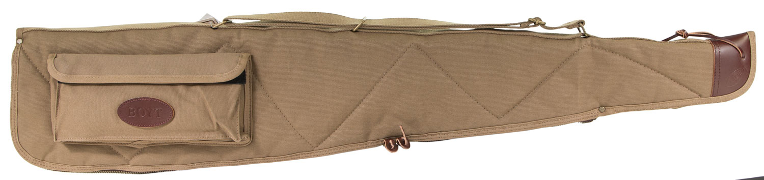 Boyt Harness OGC98PM06 Alaskan Rifle Case 44" Kahki Waxed Canvas w/ Brass Hardware & Quilted Flannel Lining for Scoped Rifles 3 Boyt Harness OGC98PM06 Alaskan Rifle Case 44" Kahki Waxed Canvas w/ Brass Hardware & Quilted Flannel Lining for Scoped Rifles