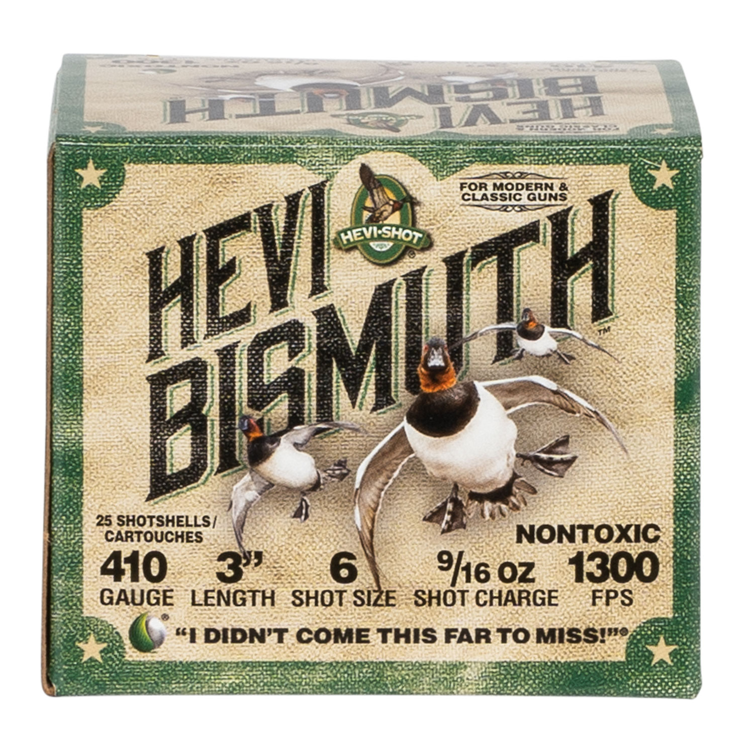 HEVI-Shot HS19006 HEVI-Bismuth 410Gauge 3" 9/16oz Bismuth 6Shot 25 Per Box/10 Case 3 HEVI-Shot HS19006 HEVI-Bismuth 410Gauge 3" 9/16oz Bismuth 6Shot 25 Per Box/10 Case