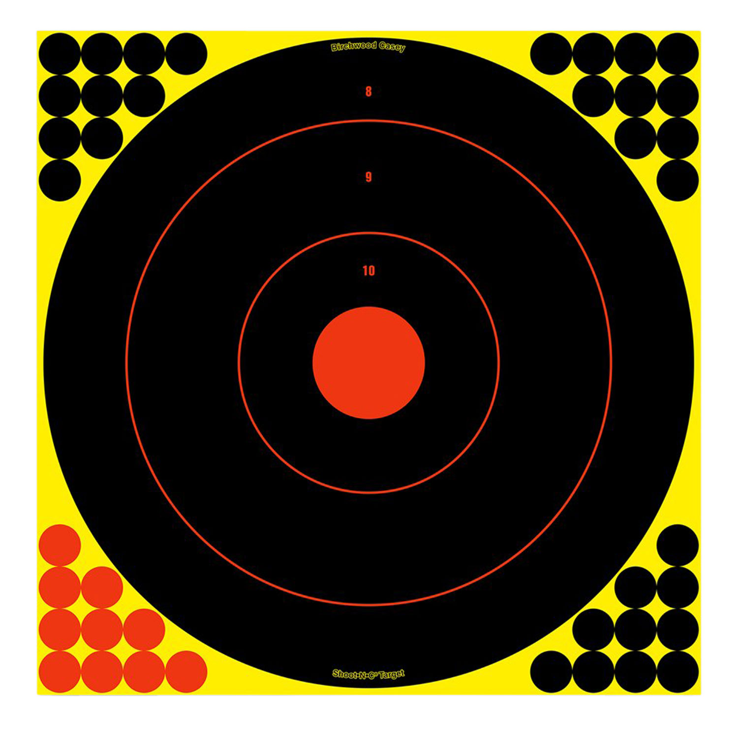 Birchwood Casey 34186 Shoot-N-C Reactive Target Self-Adhesive Paper Black/Yellow/Red 12" Bullseye 12 Pack 3 Birchwood Casey 34186 Shoot-N-C Reactive Target Self-Adhesive Paper Black/Yellow/Red 12" Bullseye 12 Pack
