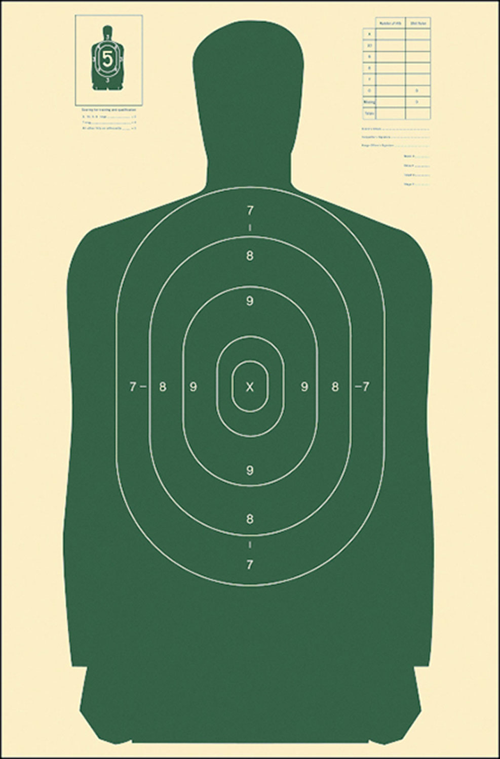 Action Target B27SGREEN100 Qualification Standard Silhouette Paper Hanging 24" x 45" Green/White 100 Per Box 2 Action Target B27SGREEN100 Qualification Standard Silhouette Paper Hanging 24" x 45" Green/White 100 Per Box
