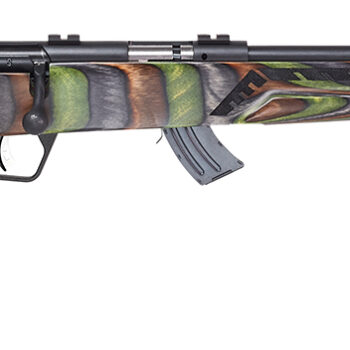 Savage Arms 26736 Mark II Minimalist Full Size 22 LR 10+1 18" Matte Black Threaded Barrel, Matte Black Drilled & Tapped Carbon Steel Receiver, Green Boyd's Minimalist Laminate Stock, Right Hand