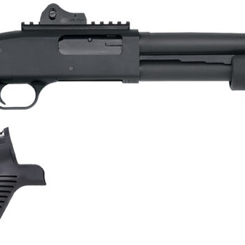 Mossberg 50696 590 Tactical SPX 12 Gauge 3" 6+1 18.50" Cylinder Bore Barrel Matte Blued Rec Black FLEX 6 Position Stock Includes FLEX Pistol Grip & FO, Ghost Ring Sights