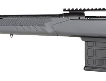 Savage Arms 57457 110 Tactical 6.5 Creedmoor 10+1 24", Matte Black Metal, Gray Fixed AccuStock with AccuFit, Left Hand