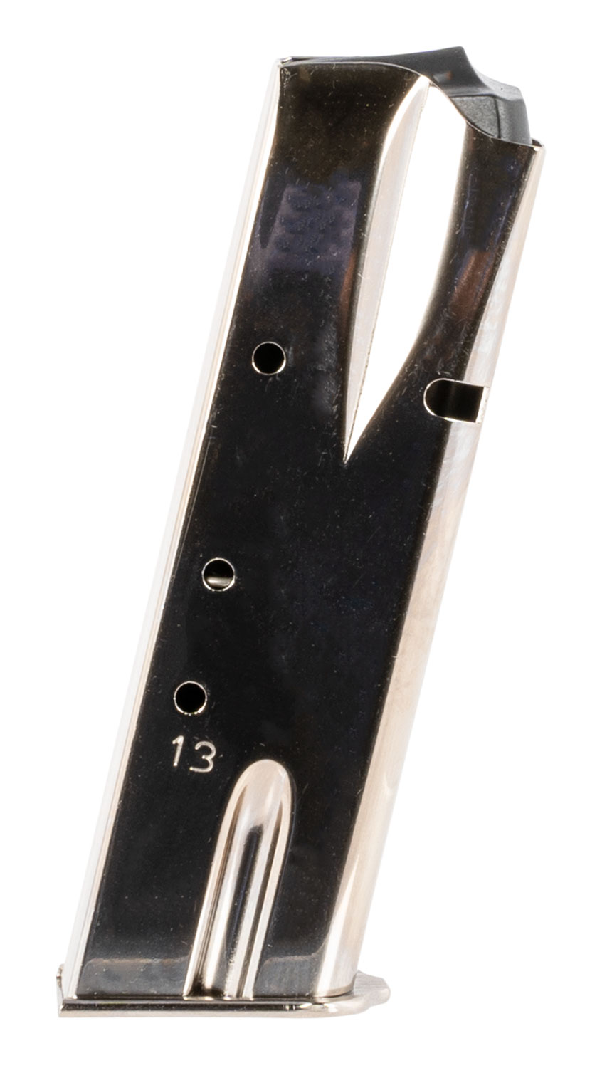 Mec-Gar MGBRHP13N Standard 13rd 9mm Luger, Fits Browning Hi-Power/Springfield SA-35 Nickel Carbon Steel 3 Mec-Gar MGBRHP13N Standard 13rd 9mm Luger, Fits Browning Hi-Power/Springfield SA-35 Nickel Carbon Steel