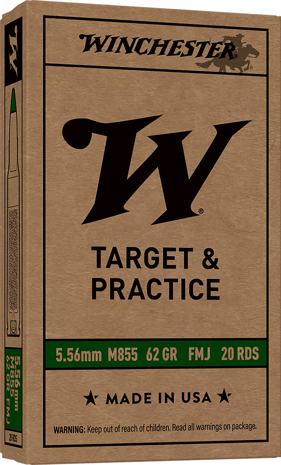Winchester Ammo WM855K USA M855 Green Tip 5.56x45mmNATO 62gr Full Metal Jacket Lead Core 20 Per Box/50 Case 3 Winchester Ammo WM855K USA M855 Green Tip 5.56x45mmNATO 62gr Full Metal Jacket Lead Core 20 Per Box/50 Case