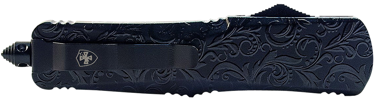 Templar Knife LMDG131 Gen II Maiden Gloss Large 3.50" OTF Dagger Plain Black Oxide Stonewashed 440C SS Blade, 5.25" Black Gloss Aluminum Handle, Glass Breaker 3 Templar Knife LMDG131 Gen II Maiden Gloss Large 3.50" OTF Dagger Plain Black Oxide Stonewashed 440C SS Blade, 5.25" Black Gloss Aluminum Handle, Glass Breaker