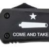 Templar Knife LCATI331 Gen II Come And Take It Large 3.50" OTF Drop Point Plain Black Oxide Stonewashed 440C SS Blade, 5.25" Black "Come And Take It" Aluminum Handle, Glass Breaker 2 130582