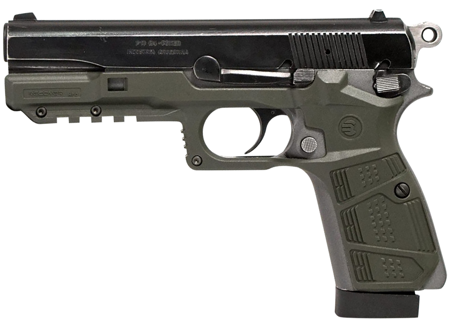 Recover Tactical HPC03 Grip & Rail System OD Green Polymer Picatinny for Browning Hi-Power 3 Recover Tactical HPC03 Grip & Rail System OD Green Polymer Picatinny for Browning Hi-Power