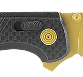 S.O.G SOGTM1033BX Terminus XR LTE 2.95" Folding Clip Point Plain Gold TiCN Cryo CPM S35VN Steel Blade Black G10/Carbon Fiber Handle Features Box Packaging Includes Pocket Clip
