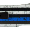 Templar Knife MABTB12 Premium LW We Back You Slim 3.25" OTF Dagger Plain Black Oxide Stonewashed D2 Steel Blade, 5" Black & White w/Blue Line Aluminum Handle 2 145740