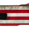 Templar Knife LZBRF321 Premium Weighted Betsy Ross Flag Large 3.55" OTF Drop Point Plain Black Oxide Stonewashed D2 Steel Blade, 5.25" Betsy Ross Flag Aluminum Zinc Alloy Handle 2 145751