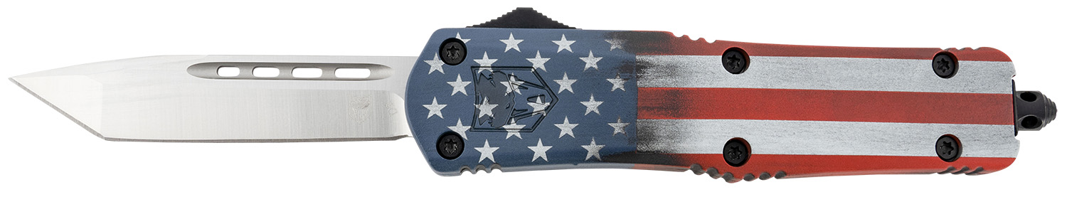 CobraTec Knives MCUSAFS3TNS FS-3 American Flag Medium 3" OTF Tanto Plain Satin D2 Steel Blade, 5" US Flag Aluminum Cerakoted Handle 3 CobraTec Knives MCUSAFS3TNS FS-3 American Flag Medium 3" OTF Tanto Plain Satin D2 Steel Blade, 5" US Flag Aluminum Cerakoted Handle