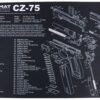 TekMat TEKR17CZ75 CZ 75 Cleaning Mat Black/White Rubber 11"x17" CZ-75 Parts Diagram 1 149272 1