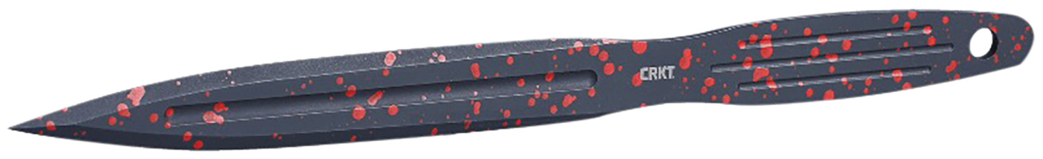 CRKT K930RKP Onion Throwing Knives 6.25" Fixed Spear Point Plain Non-Sharp Black/Red Spatter 1050 High Carbon Includes Sheath 3 Blades 3 CRKT K930RKP Onion Throwing Knives 6.25" Fixed Spear Point Plain Non-Sharp Black/Red Spatter 1050 High Carbon Includes Sheath 3 Blades