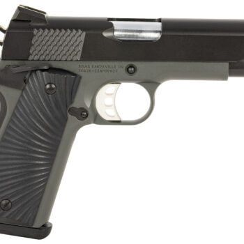 Tisas 10100103 1911 Stingray Carry 45 ACP 8+1 4.25" Stainless Steel Barrel, Black Cerakote Serrated Slide, Dark Gray Cerakote Aluminum Frame w/Beavertail, Black Sunburst G10 Grips