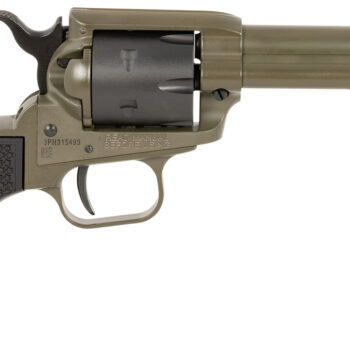 Heritage Mfg RR22T4 Rough Rider  22 LR 6 Shot 4.75" OD Green Cerakote Barrel, OD Green Cerakote w/Black Accents Frame, Black Cerakote Cylinder, Black Star Polymer Grips