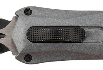 Steel River Knives A163BD Spartan  3.50" OTF Dagger Plain Black/Silver 440C SS Blade/ Gray w/Carbon Fiber Inlay Aluminum Zinc Alloy Handle