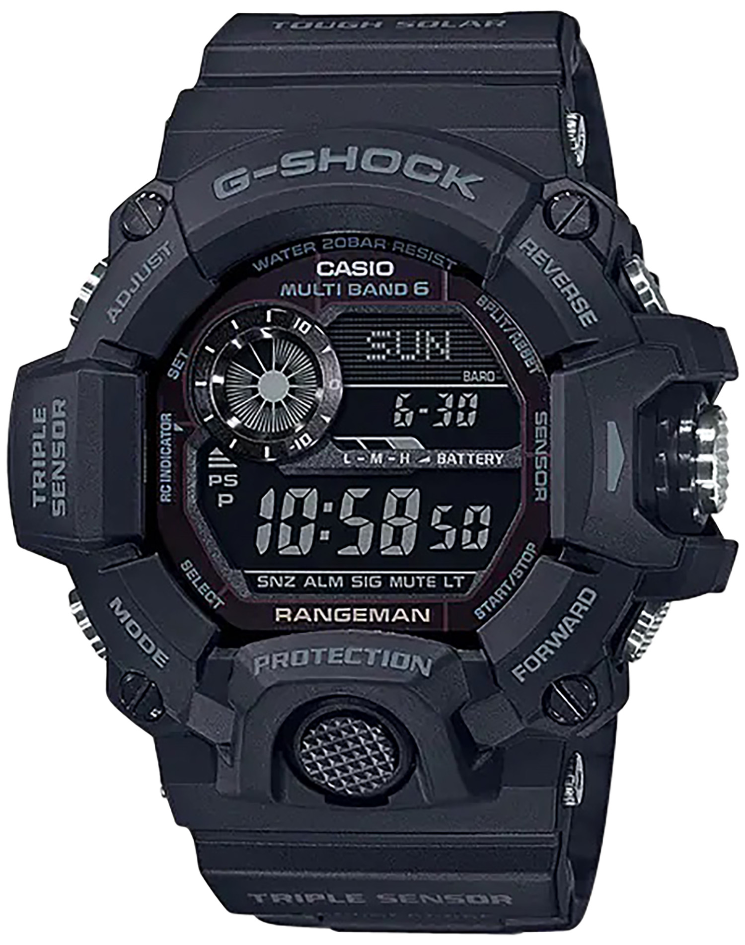 G-shock/vlc Distribution GW94001B G-Shock Tactical Rangeman Keep Time Blackout Size 145-215mm Features Digital Compass 3 G-shock/vlc Distribution GW94001B G-Shock Tactical Rangeman Keep Time Blackout Size 145-215mm Features Digital Compass