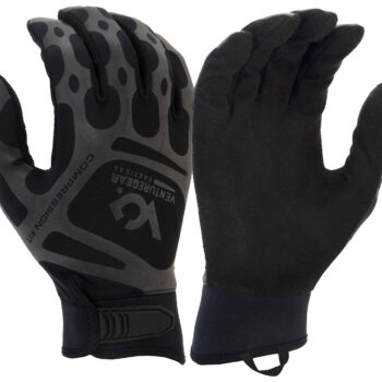 Pyramex VGTG10BXL Compression Training Black Synthetic Leather XL Hook & Loop