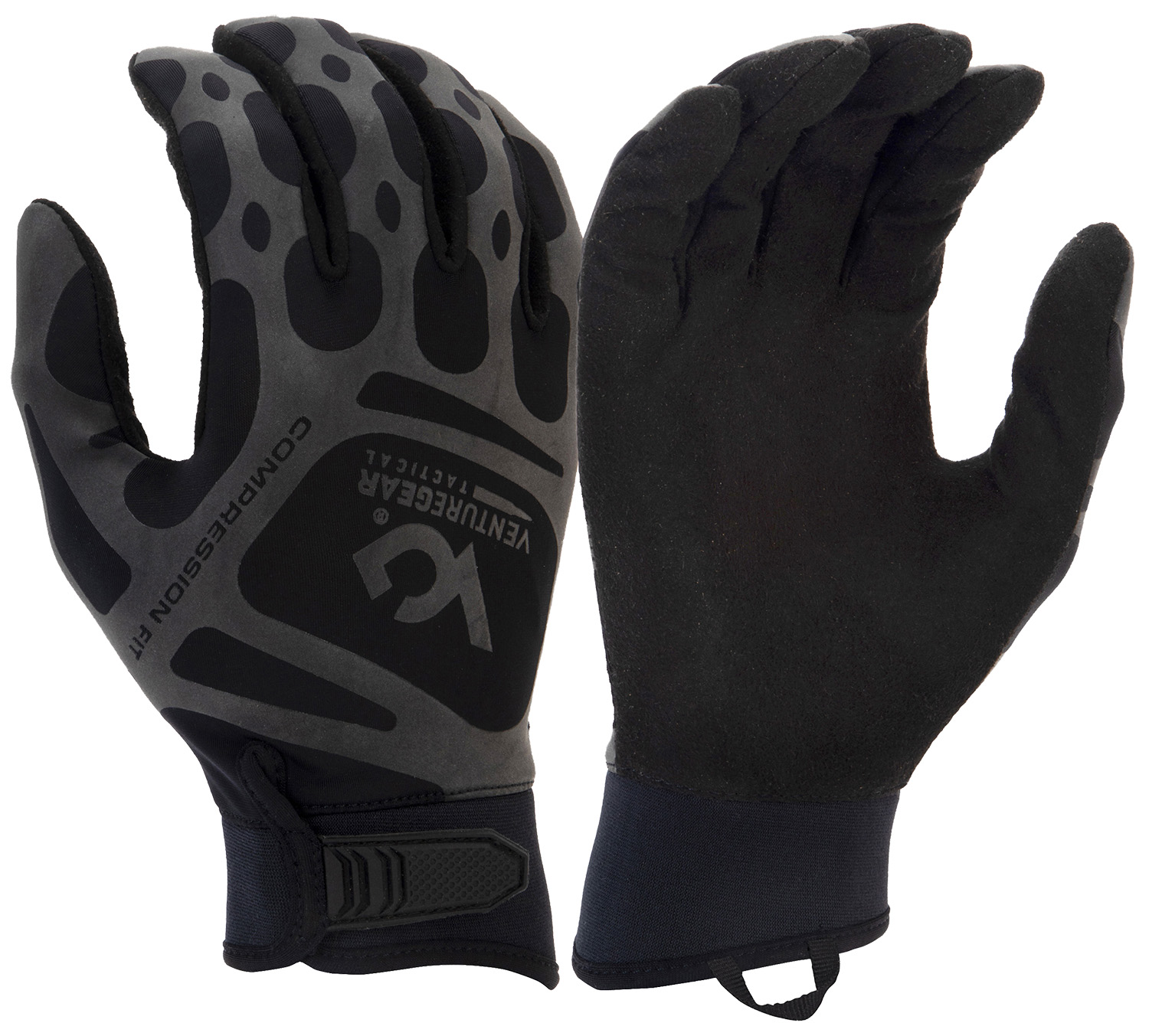 Pyramex VGTG10BXL Compression Training Black Synthetic Leather XL Hook & Loop 3 Pyramex VGTG10BXL Compression Training Black Synthetic Leather XL Hook & Loop