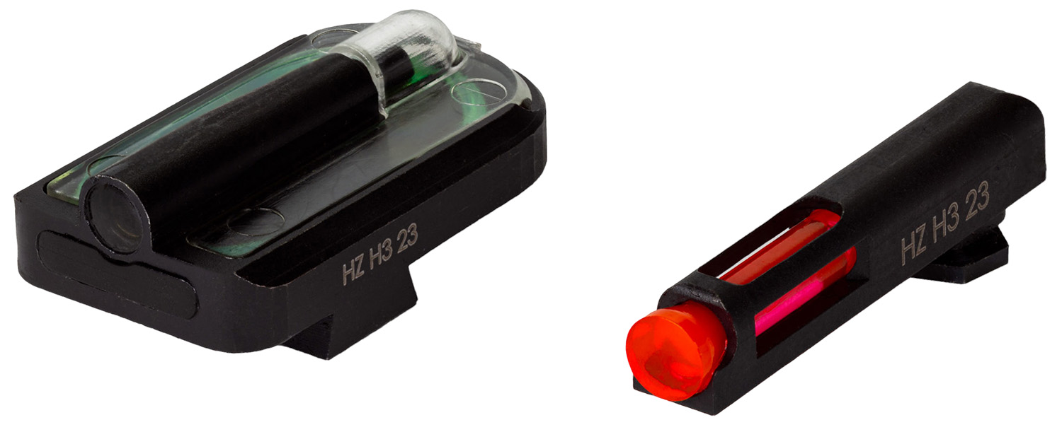 HiViz GLFD21 FastDot H3 Sight Set for Glock Red Fiber Optic Front Sight-Green Tritium Rear Sight 3 HiViz GLFD21 FastDot H3 Sight Set for Glock Red Fiber Optic Front Sight-Green Tritium Rear Sight