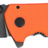 CRKT 2486 SQUID Compact 1.75" Folding Drop Point Plain Stonewashed D2 Steel Blade, Blaze Orange G10/SS Handle 2 162114