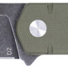 CobraTec Knives CTOWODGDNS Outdoor Warrior 4.50" Fixed Drop Point Plain Stonewashed D2 Steel Blade, 4.75" OD Green Textured G10 Scales Handle 2 167304